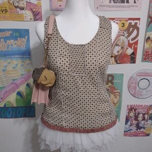 Polka Dot Frilly Tank
